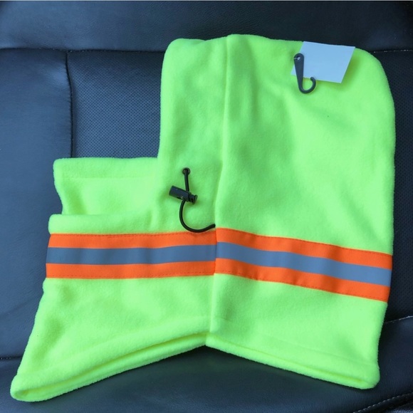Reflective Fleece Hat Ski, Motorcycle, road work Full Face Mask Neck Cover - Picture 1 of 4